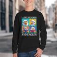 Eagle Love Reading And Eagles Child Book Lover Youth Crewneck Sweatshirt