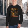 F CAW F Crow I'm Reading Book Lover Fall Youth Crewneck Sweatshirt