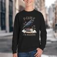F-CAW-F Crow Book Lover Reader Gothic Humor Youth Crewneck Sweatshirt F-CAW-F Crow Book Lover Reader Gothic Humor Youth Crewneck Sweatshirt