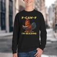 F-CAW-F I'm Reading Chicken Book Lover Introvert Meme Youth Crewneck Sweatshirt