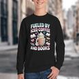 Fueled By Iced Coffee And Books Book Lover Retro Youth Crewneck Sweatshirt Fueled By Iced Coffee And Books Book Lover Retro Youth Crewneck Sweatshirt