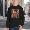 Geometric History Educated Women Reading Book Melanin Youth Crewneck Sweatshirt