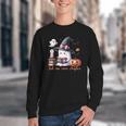 Ghost Reading Book Coquette Bow Halloween Girl Toddler Kid Youth Crewneck Sweatshirt
