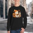Halloween Ghost Reading Book Lovers Coffee Girl Women Youth Crewneck Sweatshirt Halloween Ghost Reading Book Lovers Coffee Girl Women Youth Crewneck Sweatshirt