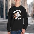 Haunted By My TBR Cute Ghost Book Reading Teacher Halloween Youth Crewneck Sweatshirt Haunted By My TBR Cute Ghost Book Reading Teacher Halloween Youth Crewneck Sweatshirt