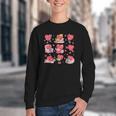 Hearts Reading Book Lovers All Booked For Valentine Youth Crewneck Sweatshirt