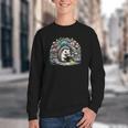 Hedgehog Reading Book Lake Scenery Reading Youth Crewneck Sweatshirt