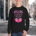 Just A Girl Who Loves Books Butterflies Reading Youth Crewneck Sweatshirt