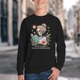 Just A Girl Who Loves Books Messy Bun Book Skeleton Bookworm Youth Crewneck Sweatshirt