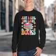 Just A Girl Who Loves Books Reading Cute Bookworm Girls Kids Youth Crewneck Sweatshirt