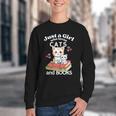 Just A Girl That Loves Cats And Books Cute Cat & Bookwork Youth Crewneck Sweatshirt Just A Girl That Loves Cats And Books Cute Cat & Bookwork Youth Crewneck Sweatshirt
