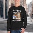 Just a Girl Who Loves Cats And Books Youth Crewneck Sweatshirt