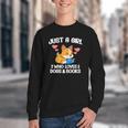 Just A Girl Who Loves Dogs And Books Reading Dog Puppy Lover Youth Crewneck Sweatshirt