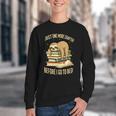 Just One More Chapter Sloth Sleeping On Books Reading Youth Crewneck Sweatshirt Just One More Chapter Sloth Sleeping On Books Reading Youth Crewneck Sweatshirt