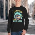 I Just Want To Read Books And Pet Cats Cat Book Lovers Youth Crewneck Sweatshirt