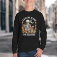 Leave Me Alone Skeleton Reading Book Floral Moon Librarian Youth Crewneck Sweatshirt Leave Me Alone Skeleton Reading Book Floral Moon Librarian Youth Crewneck Sweatshirt