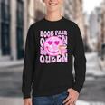 Library Book Fair Queen Vibe Groovy Tie Dye School Reading Youth Crewneck Sweatshirt