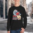Manatee Reading Books Matching Bookworm Readers Librarian Youth Crewneck Sweatshirt