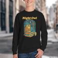 Night Owl Cozy Reading Tea Coffee Lover Bookworm Cute Youth Crewneck Sweatshirt