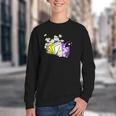 Non-Binary Book Lover Nonbinary Daisy LGBT Reading Pride Youth Crewneck Sweatshirt