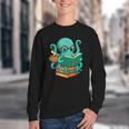 Octopus Reading Book Reading Bookworm Reader Youth Crewneck Sweatshirt
