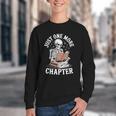 One More Chapter Skeleton Reading Books Lovers Readers Youth Crewneck Sweatshirt