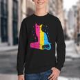 Pansexual Pride Celestial Cat Sitting Book LGBTQ Pan Colors Men Women Youth Crewneck Sweatshirt Pansexual Pride Celestial Cat Sitting Book LGBTQ Pan Colors Men Women Youth Crewneck Sweatshirt
