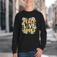 Peace Love Books Librarian Teacher Life Book Library Youth Crewneck Sweatshirt