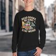 Read Books Be Kind Stay Weird Book Dragon Skeleton Reading Youth Crewneck Sweatshirt