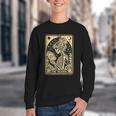 The Reader Tarot Card Book Lover Skeleton Reading Book Youth Crewneck Sweatshirt
