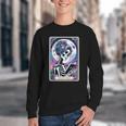 The Reader Tarot Card Reading Skeleton Skull Book Lover Youth Crewneck Sweatshirt