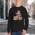 Reading Cat Book Lover Youth Crewneck Sweatshirt