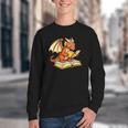Reading Dragon Book Lover Bookworm Reader Youth Crewneck Sweatshirt