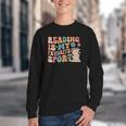 Reading Is My Favorite Sport Retro Groovy Book Lovers Youth Crewneck Sweatshirt