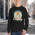 Reading Makes Me Cappy Bookworm Capybara Book Reading Youth Crewneck Sweatshirt