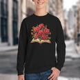 Red Roses Flowers Book Floral Youth Crewneck Sweatshirt