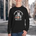 Retro I Just Want To Read Books And Pet Cats Youth Crewneck Sweatshirt