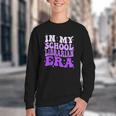 In My School Librarian Era Groovy Back To School Book Lover Youth Crewneck Sweatshirt