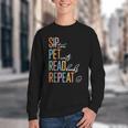 Sip Tea Pet Cats Read Books Repeat Book Cat Lover Youth Crewneck Sweatshirt Sip Tea Pet Cats Read Books Repeat Book Cat Lover Youth Crewneck Sweatshirt