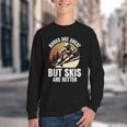 Skier BOOKS ARE GREAT BUT SKIS ARE BETTER Vintage Youth Crewneck Sweatshirt
