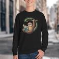 Sloth Reading a Book Lazy Sloth Bookworm Youth Crewneck Sweatshirt