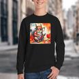 Squirrel Reading Comic Book On Autumn Branch Glasses Leaves Youth Crewneck Sweatshirt