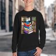 Teacher Librarian Kawaii Penguin Book Lover Penguin Youth Crewneck Sweatshirt