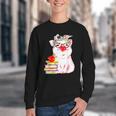 Teacher Pig Cute Farm Animal Book Lover School Student For Men Women Kids Youth Crewneck Sweatshirt