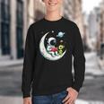 UFO Alien Astronaut Reading Book In Space Youth Crewneck Sweatshirt