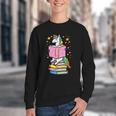 Unicorn Read Reading Book Librarian America Girls Women Youth Crewneck Sweatshirt