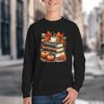 Vintage Autumn Books Coffee Pumpkin Fall Reading Youth Crewneck Sweatshirt