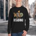 Wild About Reading Books Animal Theme Bookworm Library Day Youth Crewneck Sweatshirt