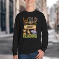 Wild About Reading Reading Books And Bookworm Library Day Youth Crewneck Sweatshirt