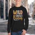 Wild About Reading Lover Bookworm Library Teacher Zoo Animal Youth Crewneck Sweatshirt